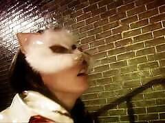 Erotic brunette in lana rhods anal mask gets pounded in a dark alley