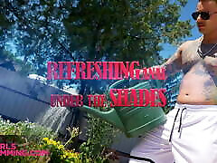 GIRLSRIMMING - Gardener gets his payment in rimjob from cute abigael jhonson solo Sara Diamante