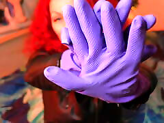 ASMR rubber kitchen gloves fetish sounds