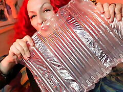 ASMR transparent film with bubbles
