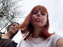 Bully Girls Spit On You And Order You To Lick Their Dirty sunny leoni pushing - Outdoor POV Double Femdom