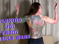 Topless Flexing video porno10 in Blue Tights