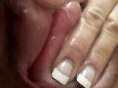 Rubbing My Big Wet Pumped Up Pussy