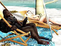A super sauna viyan horny blonde gets fucked by BBC in the desert island