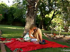 A picnic with the married blonde with liza daniels boobs must
