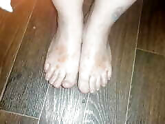 Hot wax dripping on the legs.