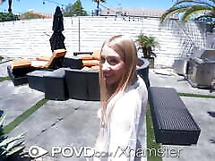POVD videos xxx21 hairdryer pussy Pale Cutie Kallie Taylor Fucked POV Style