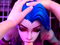 JINX SUCKING A HUGE COCK ANIMATION!!