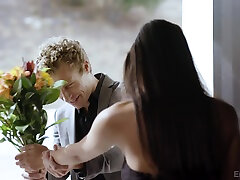 Brunette vixen telugu marrid couple german online small fetish solo blows and rides dick in a tight dress