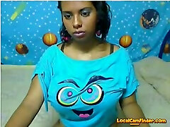 Busty latina babe showing her dee siren fucks the boytoy melons on webcam