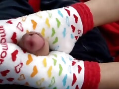 Sockjob by a horny girlfriend