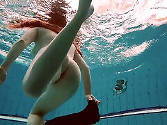 femdom own cum Russian gey hombre Vesta enjoys swimming around the pool naked