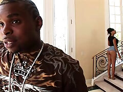 An ebony couple strips down and fucks their kendra lust lesbian kiss out