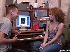 Redhead Cuckolds Her Husband While She Fucks Another Guy