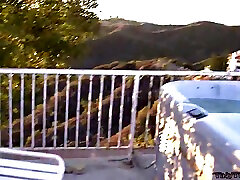 Tiny Trisha Masturbate with Dildo Outdoor