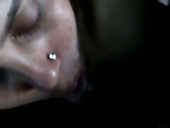 Lusty Desi wife with pierced nostril is happy to suck delicious cock