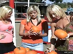 Horny lesbian chicks make some love in a bedroom