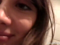 Ardent chick with pierced nostril is always ready to rub her shaved pussy