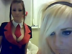 Two filthy and young white bitches on webcam flashing