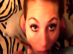 Cum hungry young white girl eats dick as a mission