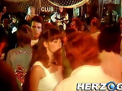 Lewd stripper gets her hairy snatch pounded in a bar