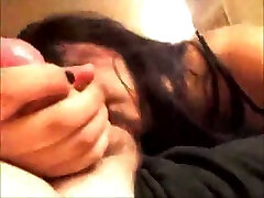 Hefty figured raven head Latina babe of my mate gives nice dick suck