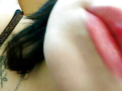 Daytime cute homemade striptease and show beautiful breasts and masturbate. Close-up