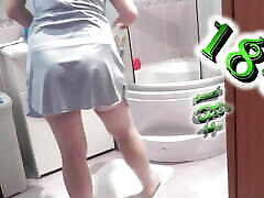 Soap cra scold tecar on natural tits, ass, pussy. Sexy blonde Milf has taken off her stockings, bathrobe, and is taking shower.
