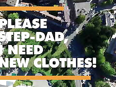 POV - Stripteasing stepdaughter Melody Petite needs your cash