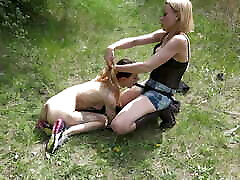 public lezdom strap-on