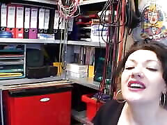 Busty and horny German lun pora dalo xxx video riding a hard cock in the office