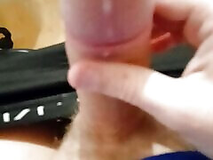 Russian guy jerking off a huge cock 10