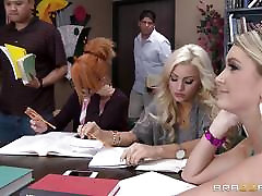 Hot blonde Chloe hollywood sex move sen fucking in the library