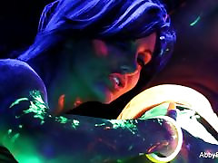 Sexy blacklight fun with Abigail Mac