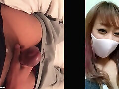 Smartphone personal shooting I masturbated with a beautiful breasted gal with a shaved pussy on Skype♪.131