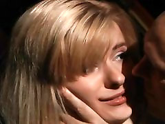 Blonde wrapped in cellophane and used for kinky fantasy