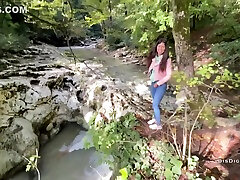 Fucked A Cute Girl alonex hd At The Waterfall . Extreme Sex In Nature