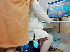 Teen deepthroat old man hard cock for cum on big tits