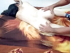 Indian stepsister lends her hole to masturbate and squirt cum on her gana 18 butt.