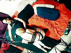 Hot blonde wife in lingerie gets railed by her man