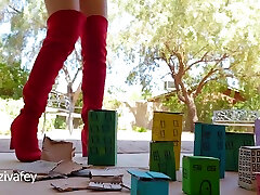 Takes Care Of A Tiny Alien Community That Has Incredibly High Toxin Levels With Her Boots! With Ziva Fey