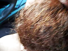 My step cousin sucks my cock in the car