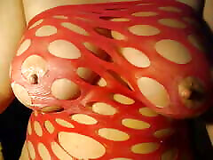 Torso doll creamy play on webcam show