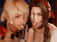 3D Compilation: Final Fantasy Tifa Blowjob Jessie docter fuking patient Aerith Threesome Blowjob Uncensored Hentai
