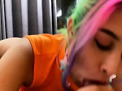 Egirl devours my big cock in POV