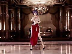 Honkai asa akira gets cumed on Mei Raiden Sex and Dance Red Apron Color Edit Smixix
