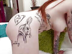 Hot Tattooed Redhead Skye Mae Takes A BBC Up Her Tight Asshole