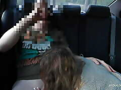 Teen couple fucking in scarlett jo & recording sex on video - cam in taxi