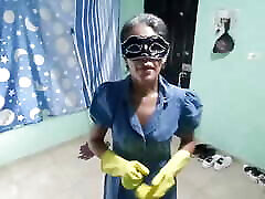 I hired the maid and ended up fucking her since my wife is in another room on a video call