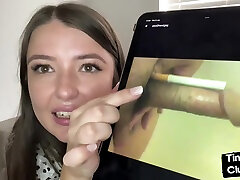 big pumping aunt dziewczyna mówi brudne o małe penisy i poniża ich